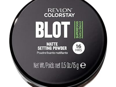 Revlon ColorStay Blot Face Powder, Mattifying, Blurring & Oil Absorbing Setting Powder, Absorb Sebum, Blurs Imperfections and Reduces Pore Appearance, 0.5 oz