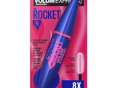 Maybelline Volum' Express The Rocket Volumizing Washable Mascara, Blackest Black, 1 Count