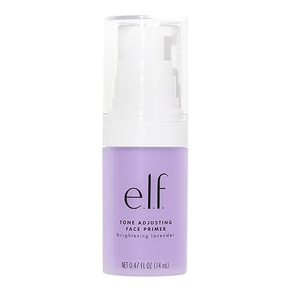 e.l.f. Brightening Lavender Face Primer, Face Makeup Primer For Neutralizing Uneven Skin Tones & Brightening Complexion, Vegan & Cruelty-free