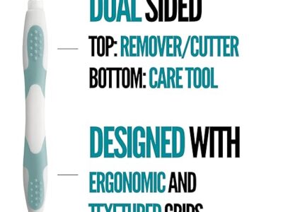 Trim Cuticle Pusher and Remover - Dual-Ended Cuticle Trimmer Tool for Manicures and Pedicures – Ergonomic Design with Non-Slip Grip – Nail Care Essential